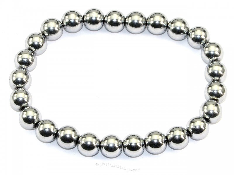 Hematite bracelet plated beads 8 mm