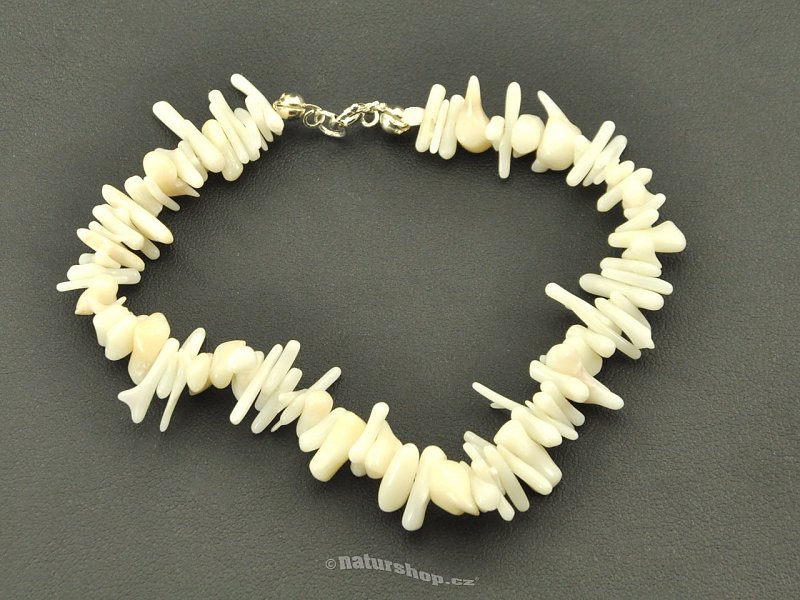 White seashell bracelet 18.5 cm