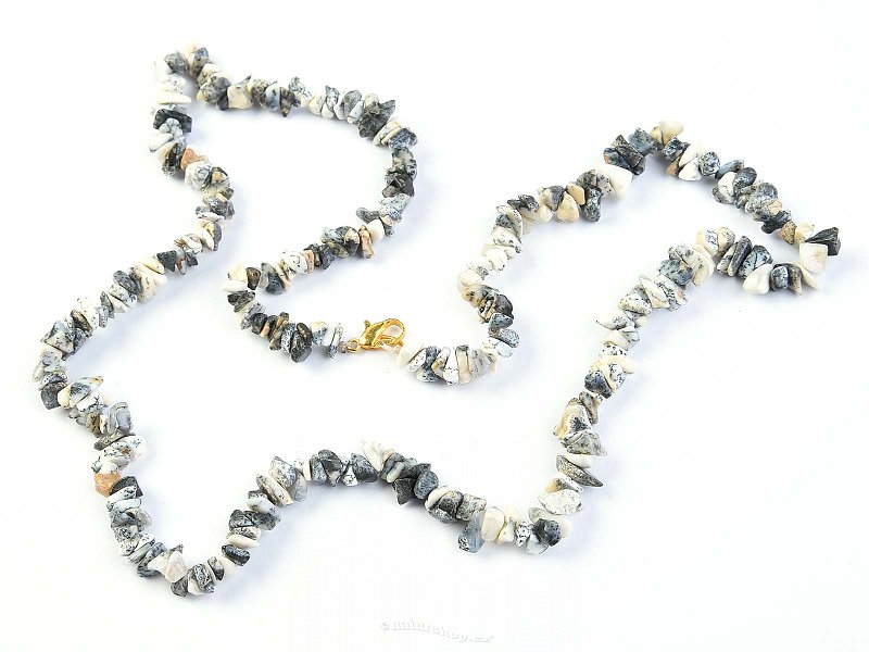 Dendritic opal necklace 60 cm