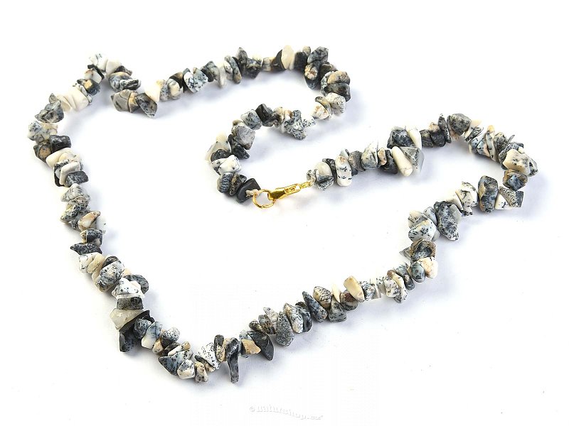 Dendritic opal necklace 45 cm