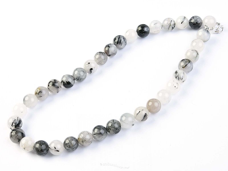 Tourmaline necklace in crystal 12 mm 46 cm