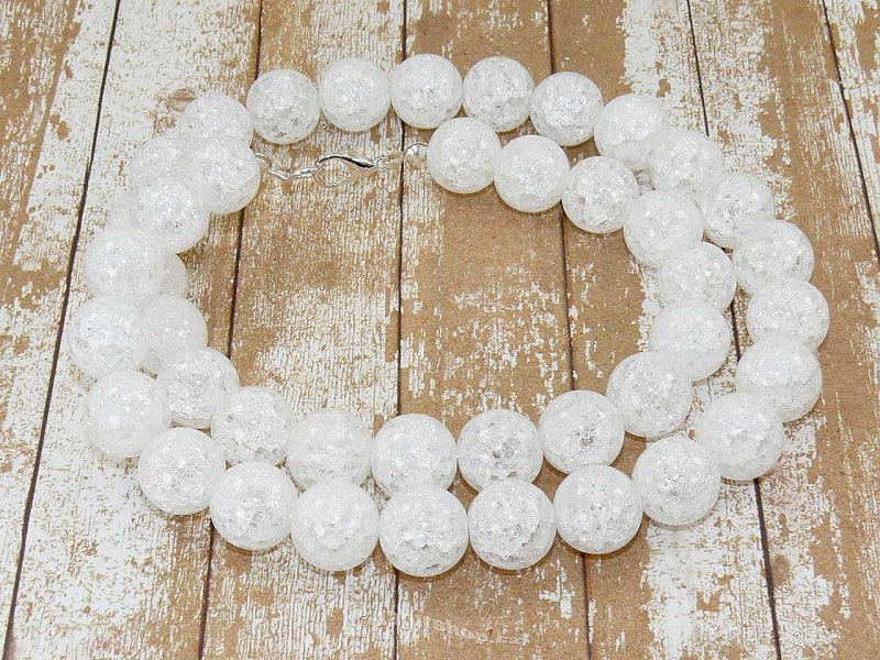 Necklace of crystal pearl effect 12 mm 50 cm