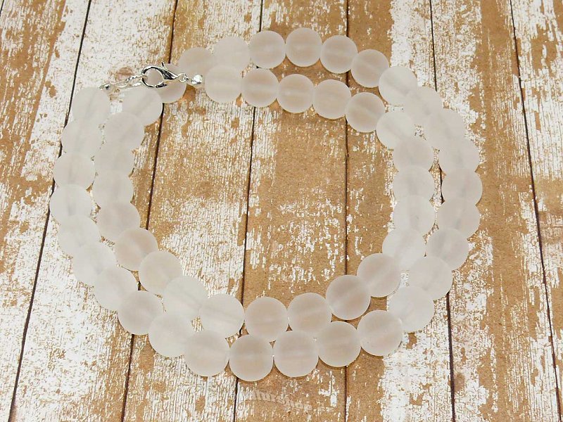 Necklace of crystal beads 10 mm dim 53 cm