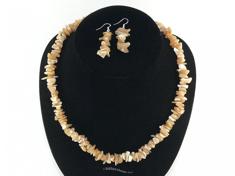 Perleťová sada šperků - náhrdelník + náušnice