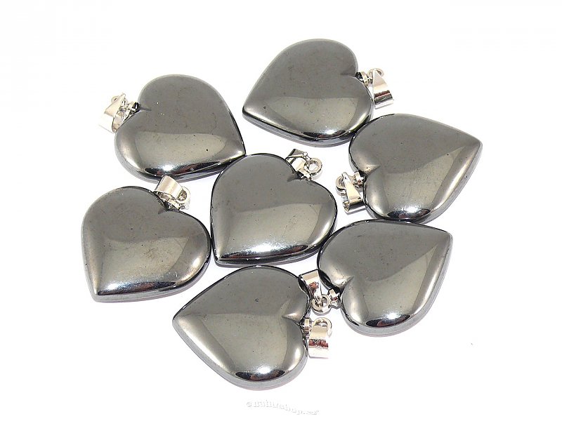 Hematite jewelry heart pendant fixture