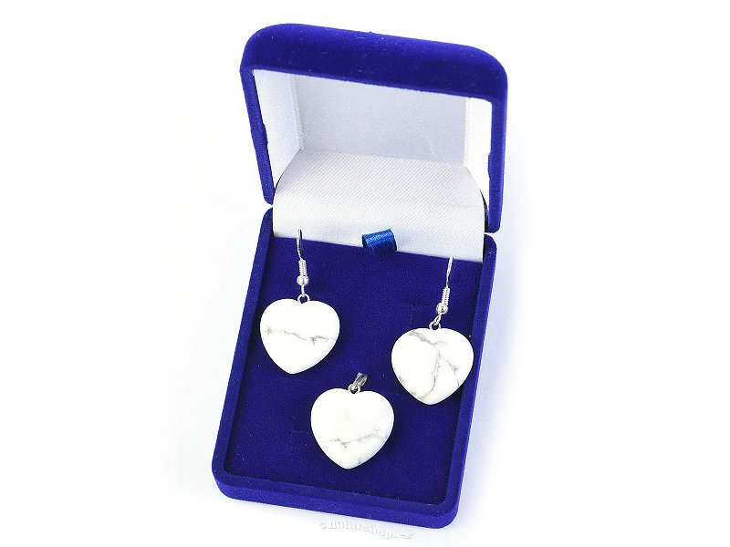 Magnesite Heart jewelery gift set