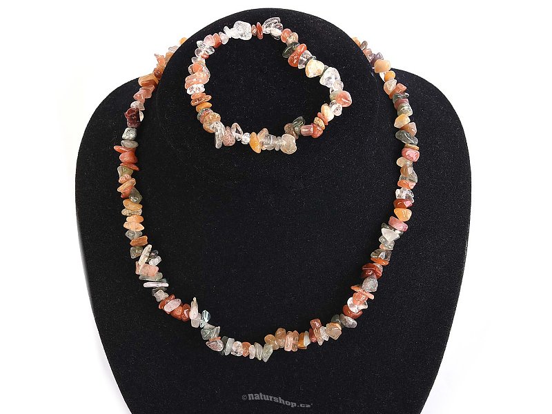 Gift set jewelry diverse mix bracelet necklace 45 cm +