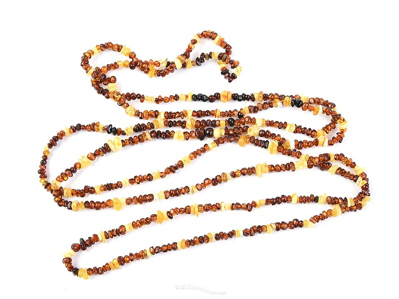 Amber necklace small stones 186-198 cm