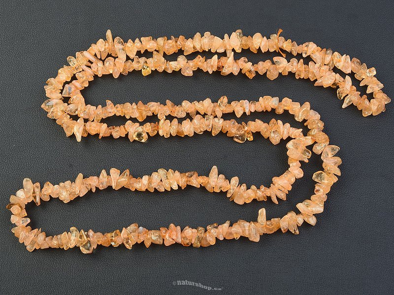 Citrine necklace chopped pieces of 90 cm