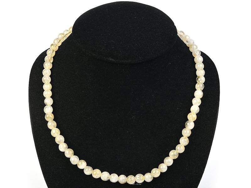 Citrine necklace beads 8 mm 50 cm