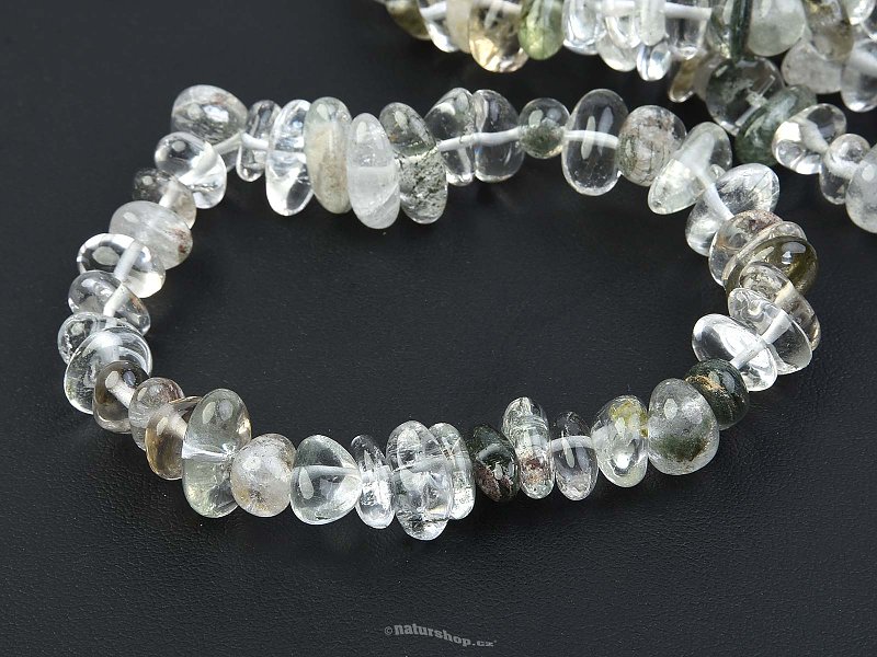 Smoky quartz crystal bracelet with tromle