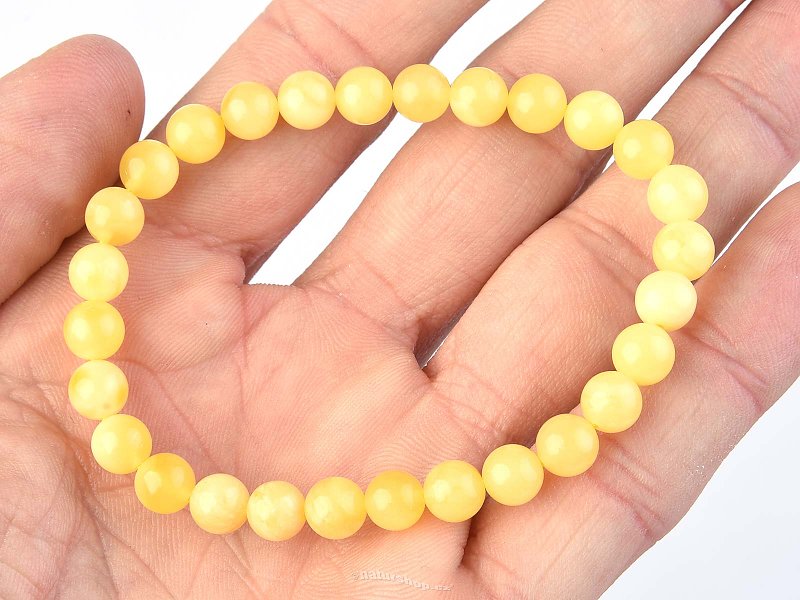 Bracelet beads of light amber 5.5 mm