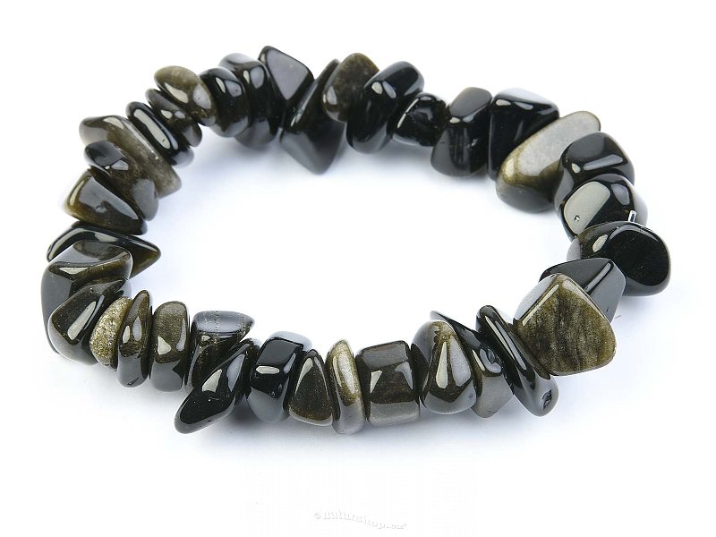 Obsidian silver bracelet tromle