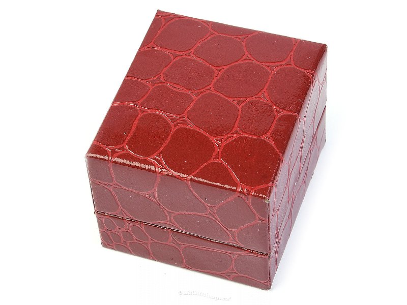 Dárková koženková krabička červená 5.2 x 4.6cm