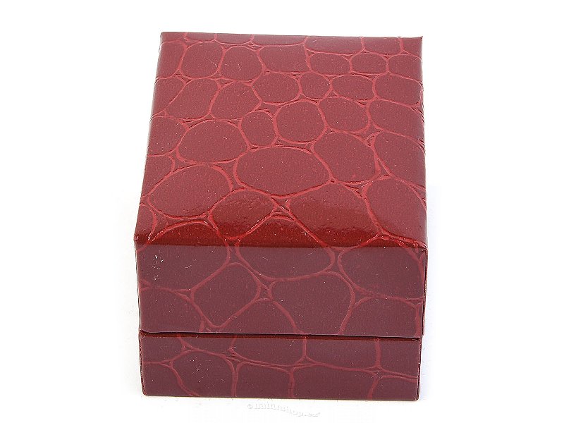 Dárková koženková krabička červená 5.4 x 4.6cm