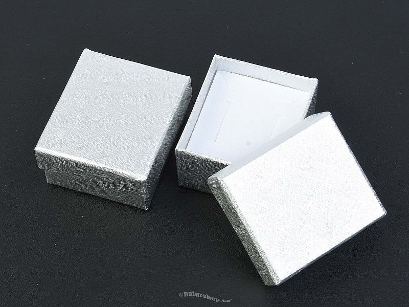 Dárková krabička stříbrná 4.7 x 4.3cm