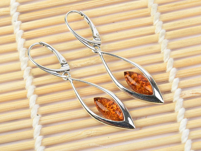 Silver earrings with jertare in the shape of a teardrop Ag 925/1000
