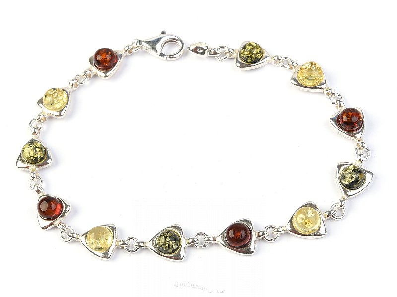 Amber bracelet silver Ag 925/1000 19cm