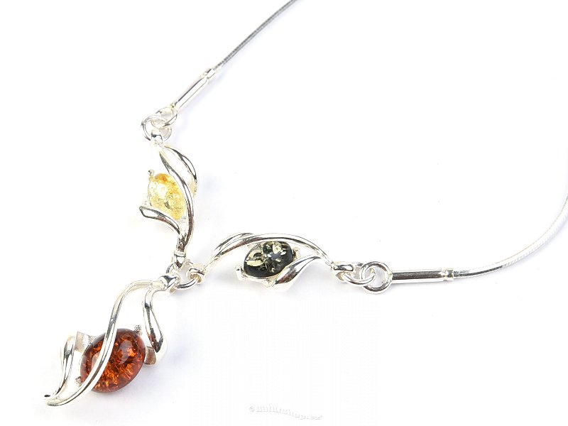 Silver Amber Ag 925/1000 42 - 46cm 6,2g