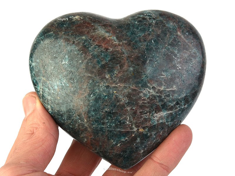 Blue apatite heart 563g