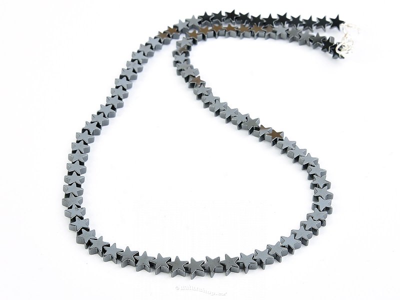Hematite Necklace Stars 45cm