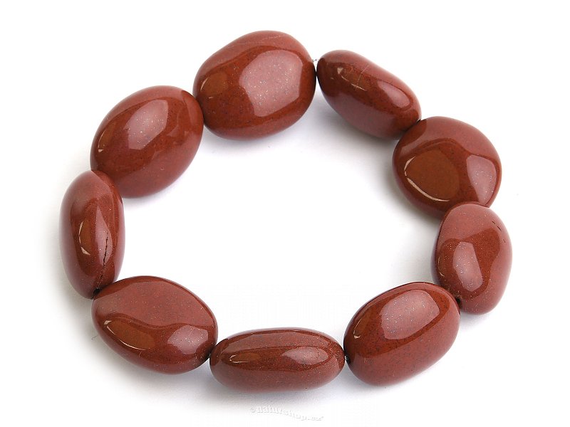 Jasper red oval bracelet