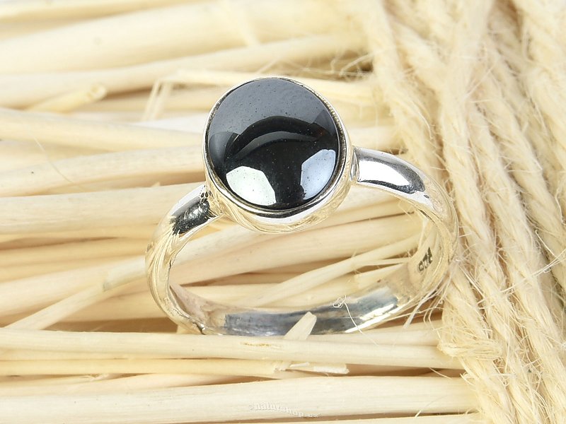 Hematite Ring Oval 10.5 x 8.5mm Ag 925/1000