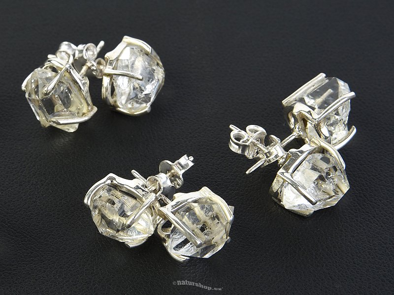 Crystal herkimer earrings Ag 925/1000
