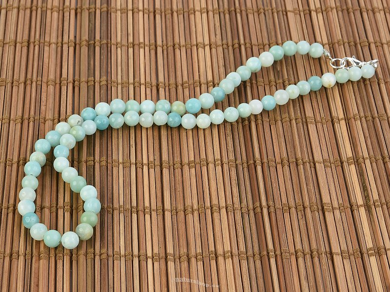 Kalcit green necklace balls 6mm 45cm