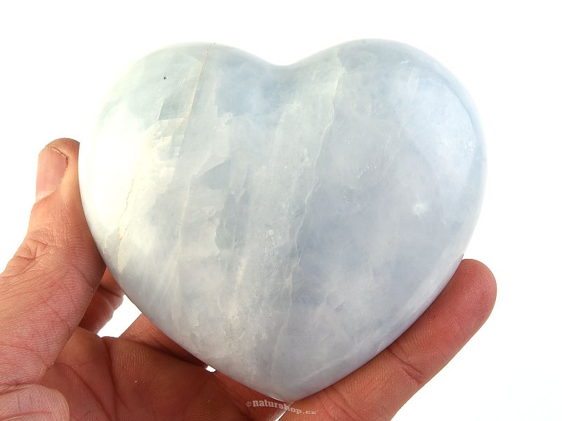 Srdce z modrého kalcitu 379g