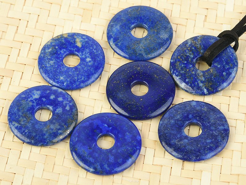 Lapis lazuli 25mm donut přívěsek