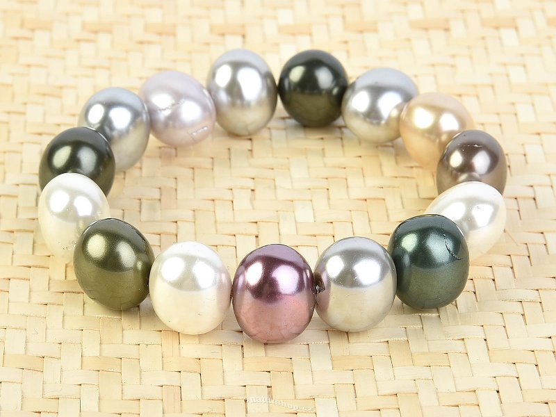 Pearls 15mm rainbow bracelet