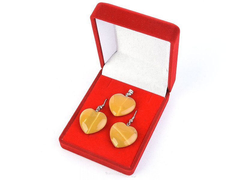 Mookait heart jewelery gift set