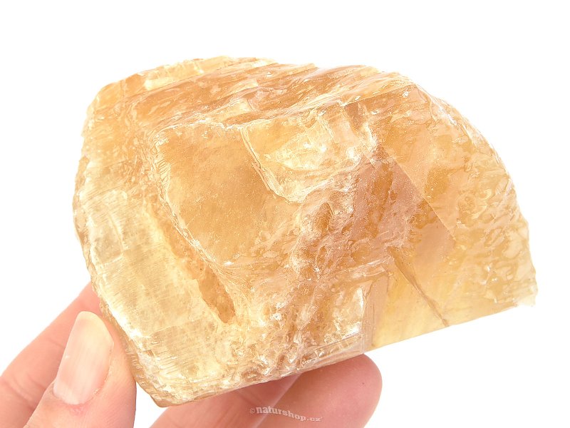 Raw calcite honey color 90mm