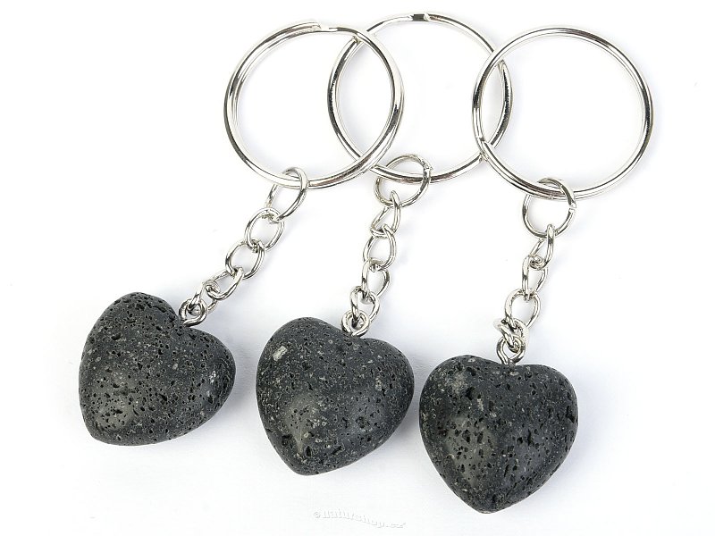 Lava Stone Keychain Heart