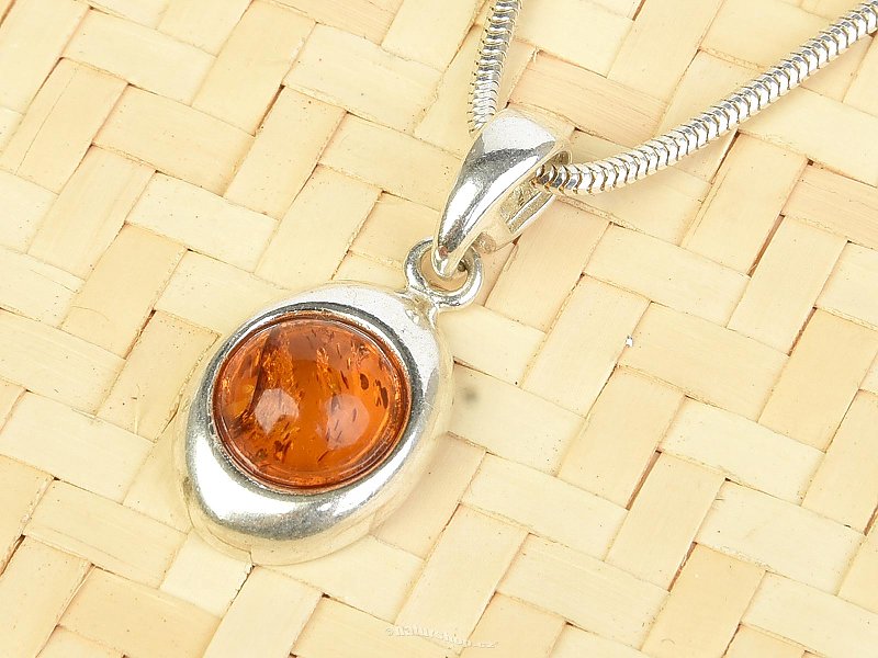 Ag 925/1000 Silver Amber Pendant