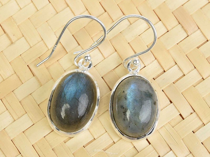 Labradorite oval earrings in silver Ag 925/1000