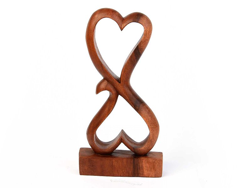 Srdce abstrakt dřevo 30cm