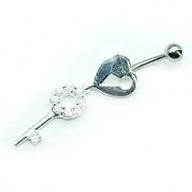 OPNG120 piercing belly button key lock Ag