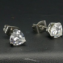 Heart zircon earrings typ114