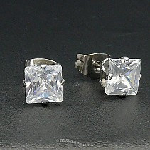 Square zircon earrings typ115