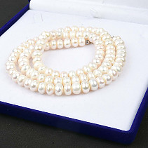 Dárková sada bílé perly Ag zapínání (53cm + uni)