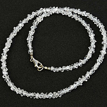 Herkimer crystal necklace 47 cm