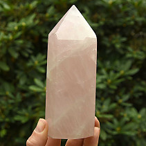 Cut rose quartz spike 549g