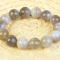 Agate gray ball bracelet 14mm