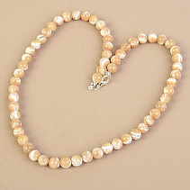Shell necklace round 8mm 50cm
