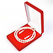 Bílé perly dárková sada Ag zapínání (50cm)
