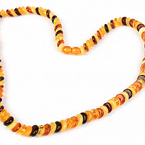 Amber coin necklace mix 50cm