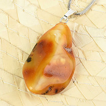 Pendant made of amber silver handle Ag 2,5g