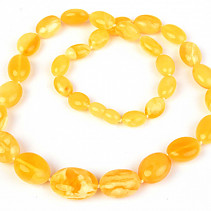 Amber milk oval necklace 53cm